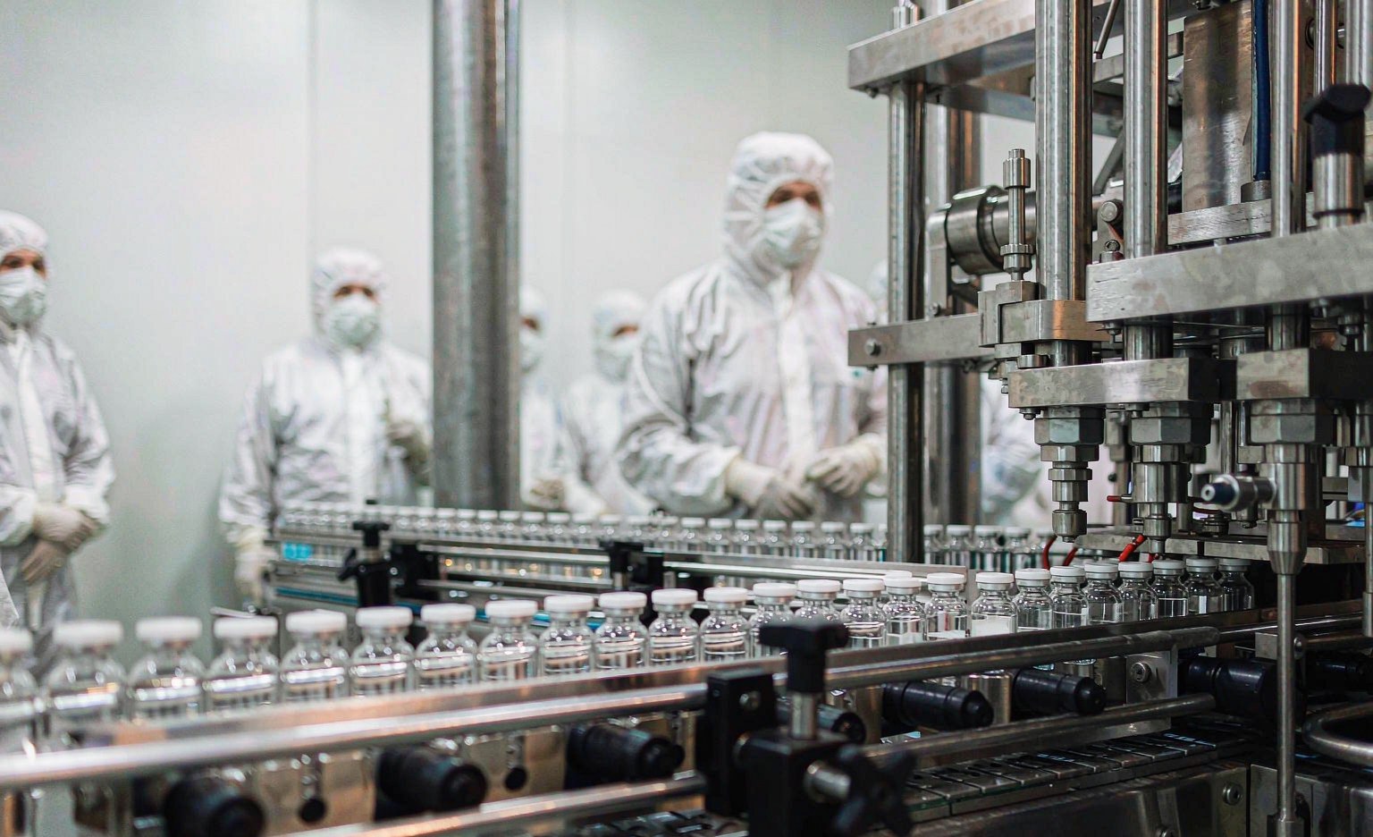 Sterile vial filling production line